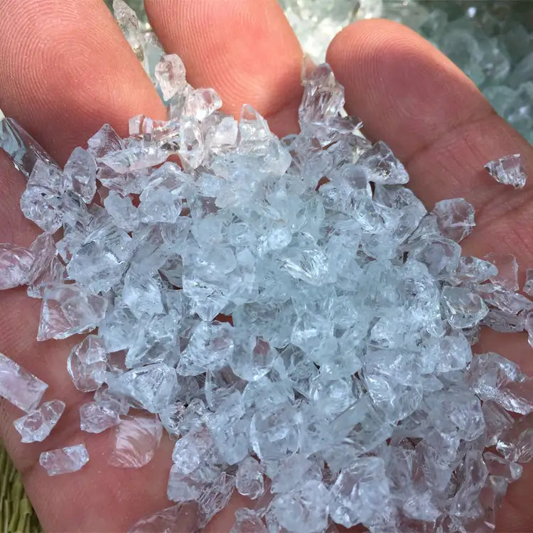 Transparent Firepit Mirror Stones Crystal Clear 4-6mm Crushed Stone for Resin Art, Geode Art | Heat Resistant Decorative Glass Crystals
