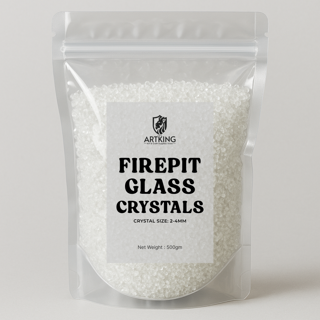 Crystal Clear Firepit Glass Crystals, Crushed Stone for Resin Art, Geode Art, Fish Aquarium and DIY Art Projects