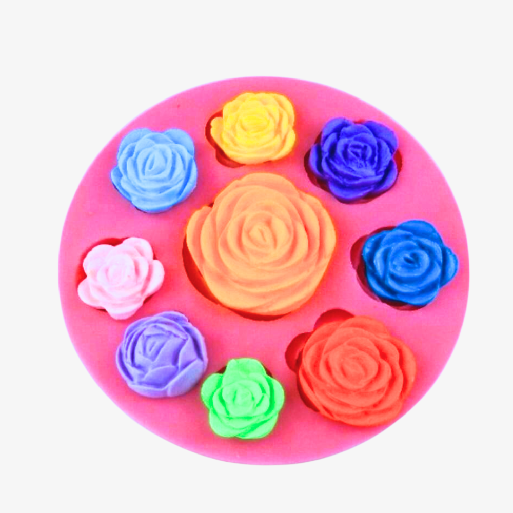 Small Peony Rose Flower Making Mould (Multiple Sizes)