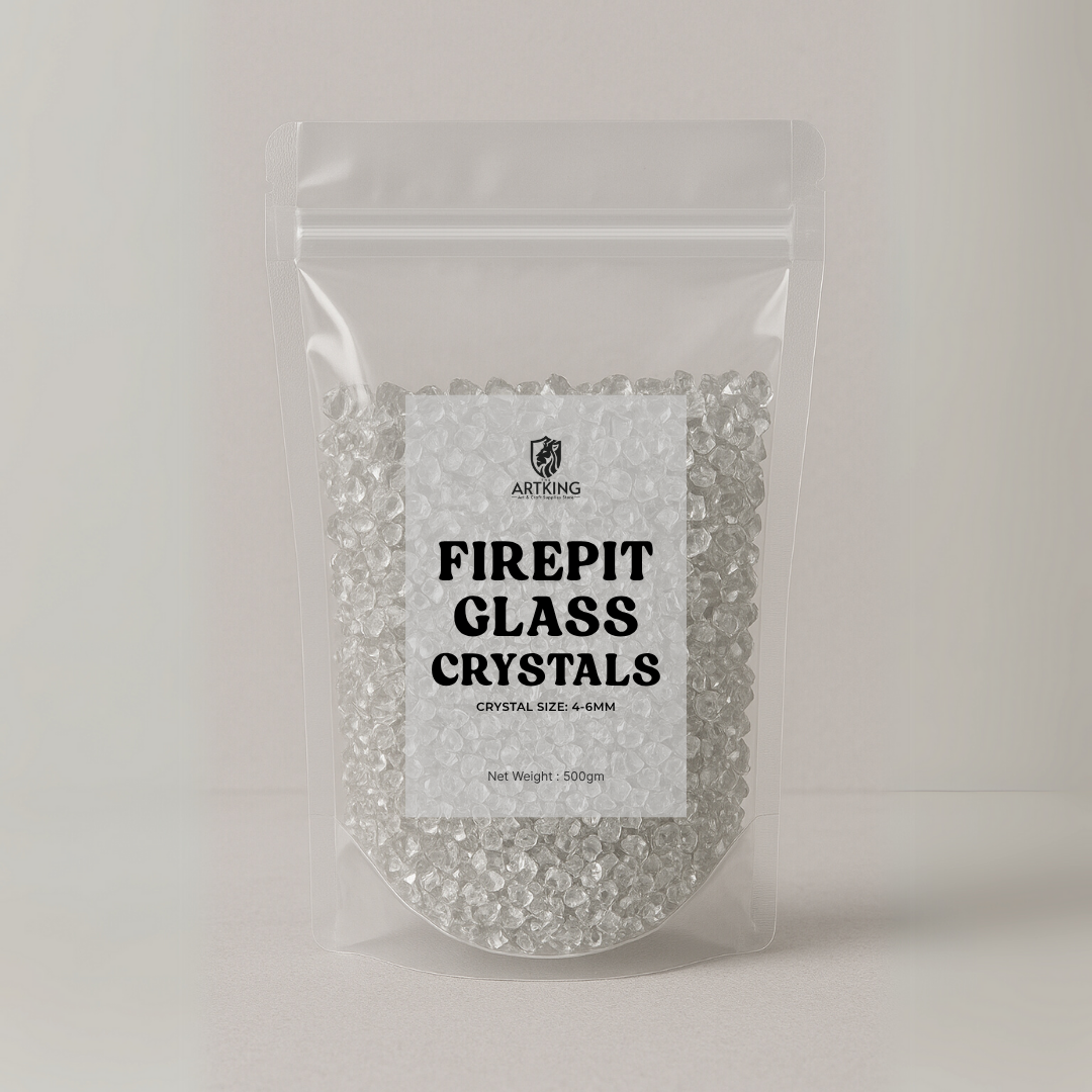 Crystal Clear Firepit Glass Crystals, Crushed Stone for Resin Art, Geode Art, Fish Aquarium and DIY Art Projects
