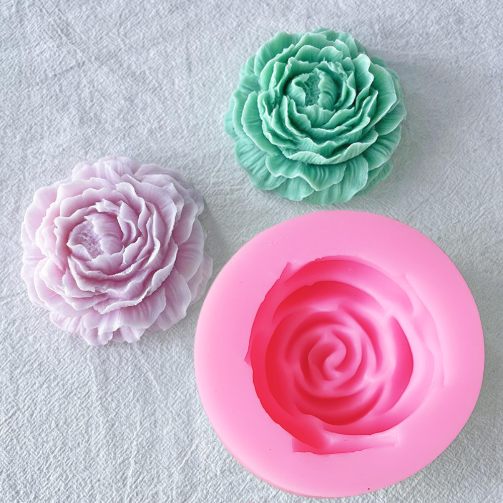 Big Rose Flower Casting Mould for Candle Making