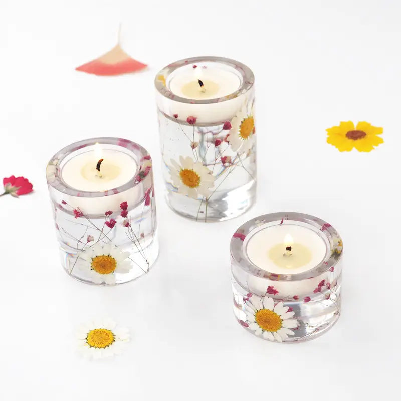 3 Sizes Tealight Holder Making Silicone Mould (Cylinder Design)