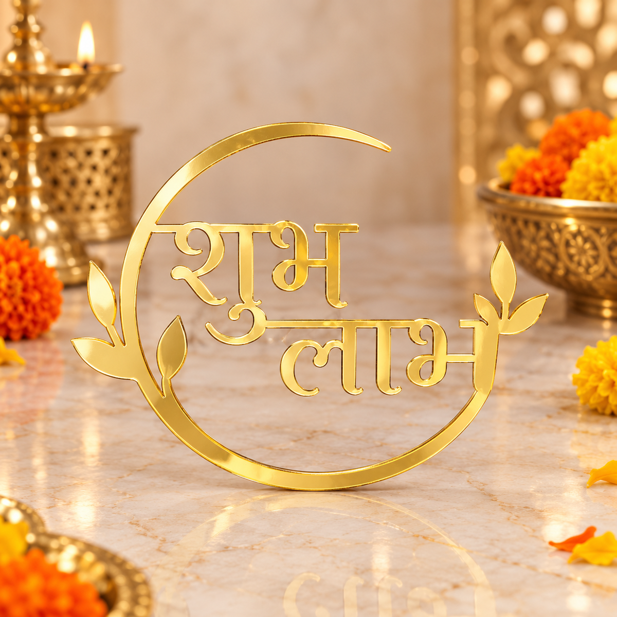 Acrylic Shubh Labh (1 Pair)
