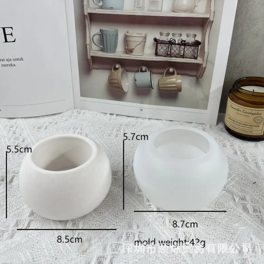 Big Round Tea Light Holder Mould