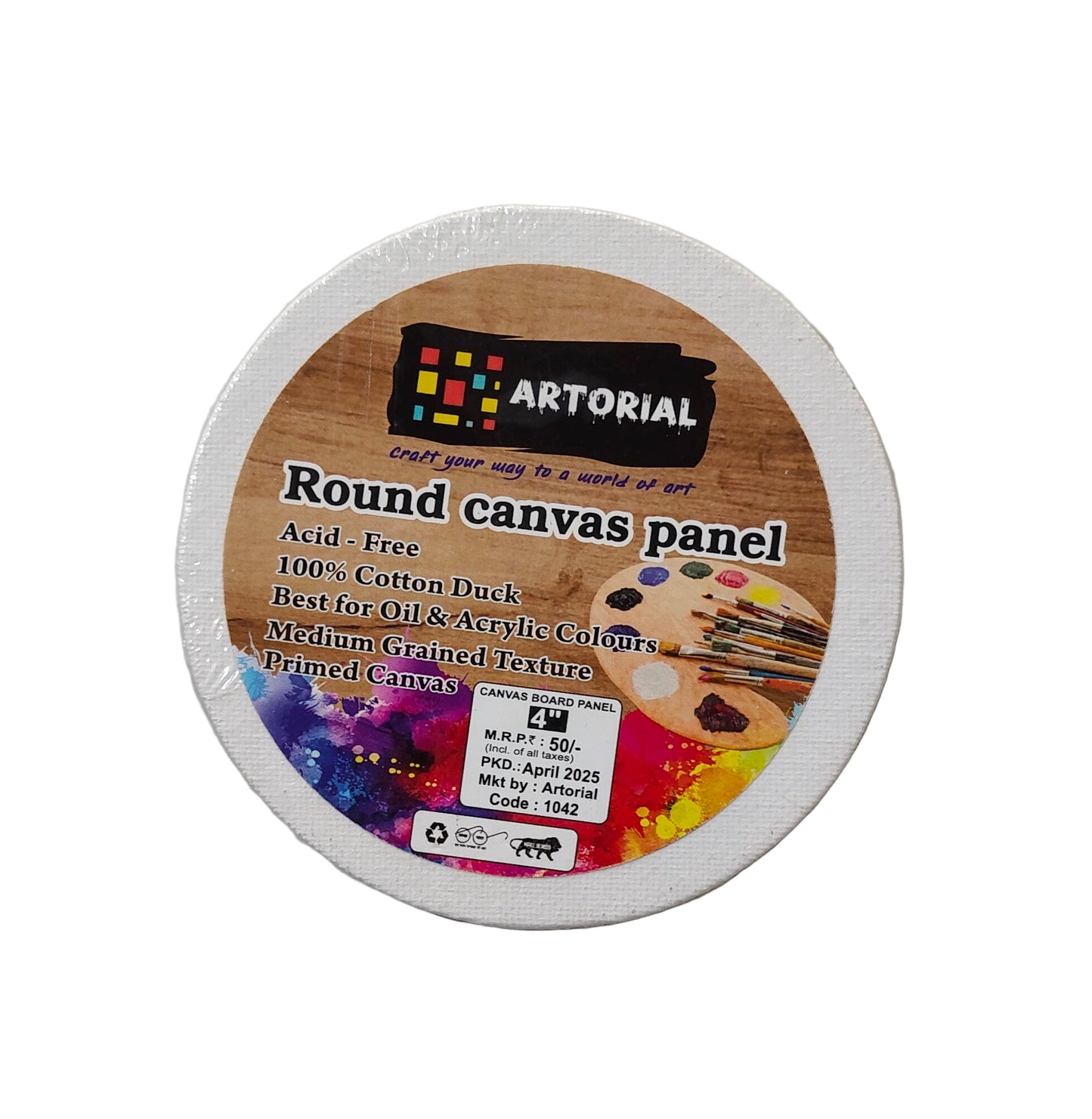 Canvas Board Round (4 Inch)