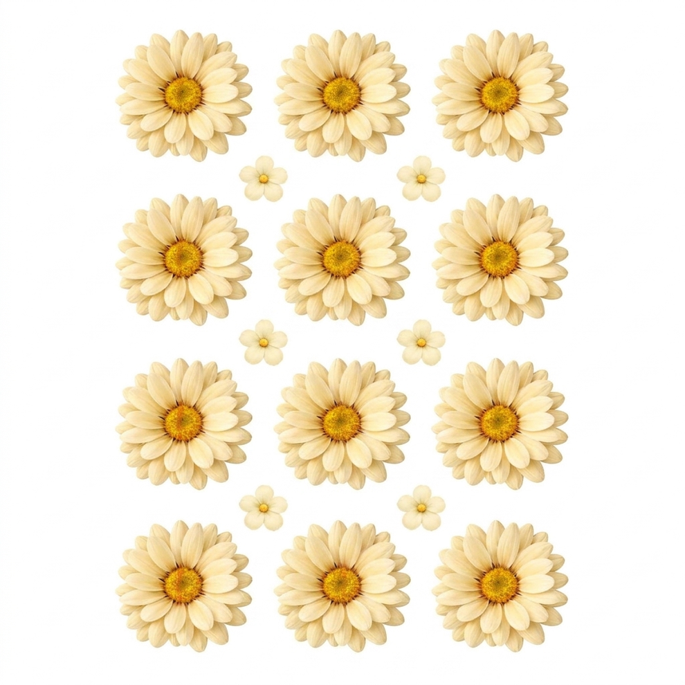 Daisy Flower UV DTF Sticker (2 pc)