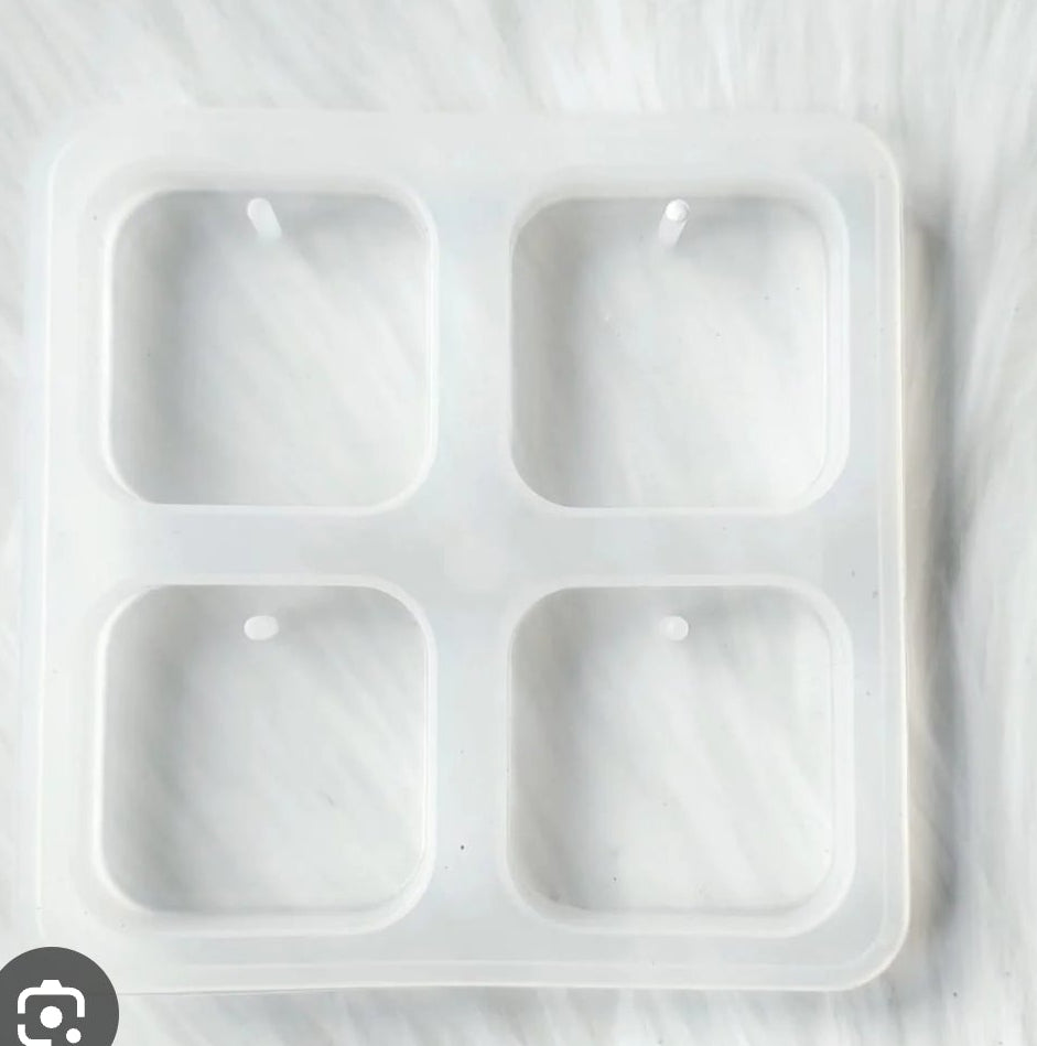 4 Cavity Square Keychain Mould