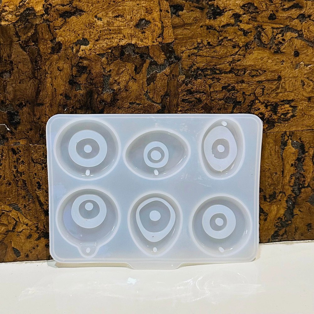 6 Cavity Evil Eye Keychain Mould (1 pc)