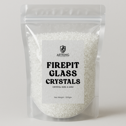 Crystal Clear Firepit Glass Crystals, Crushed Stone for Resin Art, Geode Art, Fish Aquarium and DIY Art Projects