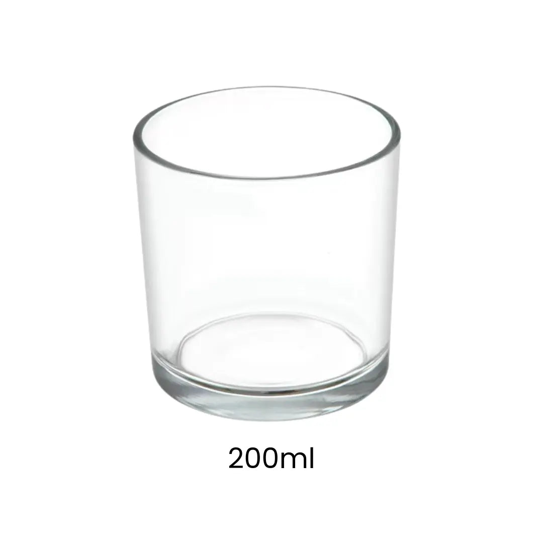 200ml Transparent Glass Jar for Candle Making | Clear Glass Jar