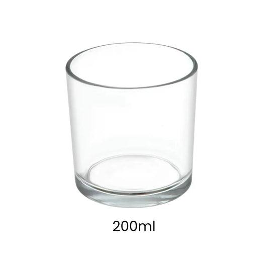 200ml Transparent Glass Jar for Candle Making | Clear Glass Jar