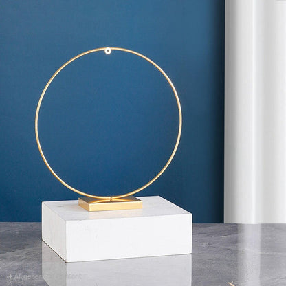 Round Golden Metal Loop Stand