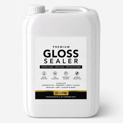 ArtKing's Premium Gloss Sealer for Protective Gloss Coating for Concrete Art, Jesmonite, Wood & Canvas
