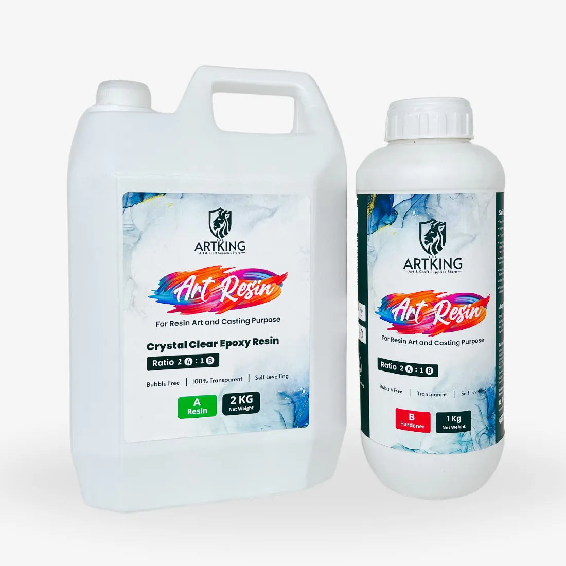 THE ARTKING 2:1 Epoxy Art Resin 3 Kg (2kg Resin + 1Kg Hardener)