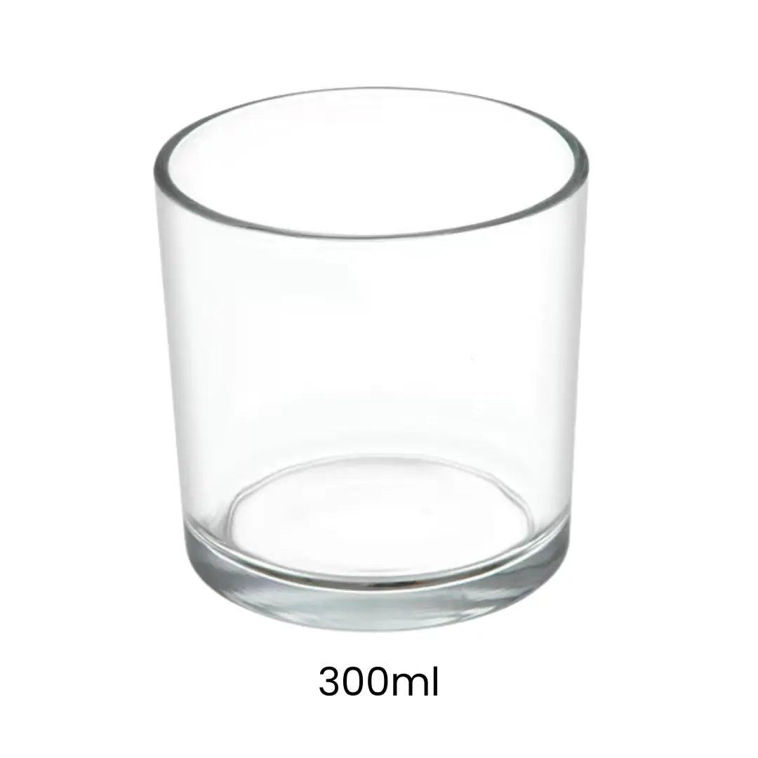 300ml Transparent Glass Jar for Candle Making | Clear Glass Jar