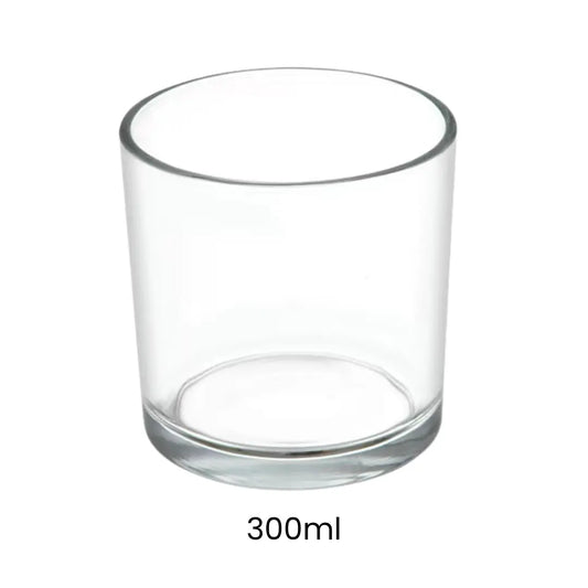 300ml Transparent Glass Jar for Candle Making | Clear Glass Jar