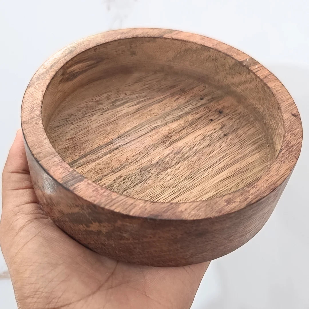 6" Large Wooden Urli for Candle Making and Home  Decor