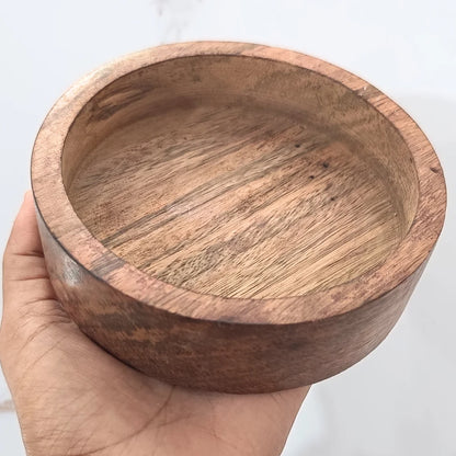 6" Large Wooden Urli for Candle Making and Home  Decor