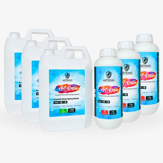 THE ARTKING Epoxy Art Resin 3:1 Ratio | 12Kg (9kg Resin + 3kg Hardener)