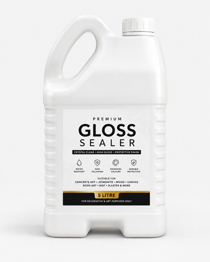 ArtKing's Premium Gloss Sealer for Protective Gloss Coating for Concrete Art, Jesmonite, Wood & Canvas