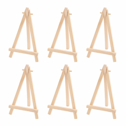 6pcs 5 inch Easel Wooden Stand for Canvas and Photo Frame Stand | Standee for Resin Art Articles Showpieces