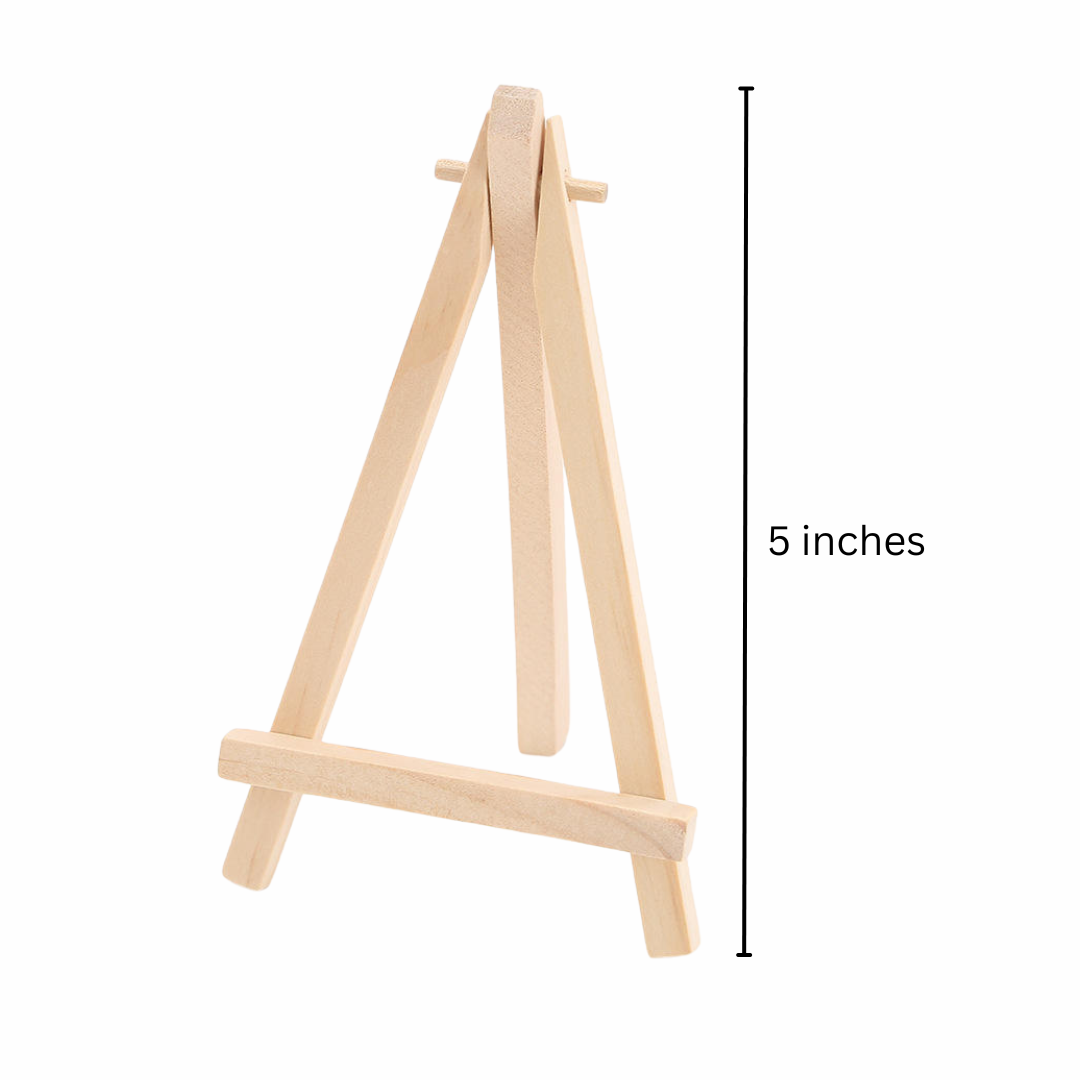 6pcs 5 inch Easel Wooden Stand for Canvas and Photo Frame Stand | Standee for Resin Art Articles Showpieces