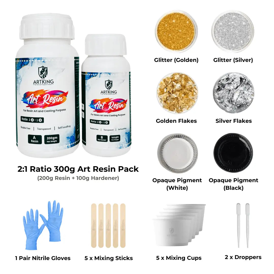 THE ARTKING Resin Art Starter Kit Combo | 11 Pieces Combo Kit | Resin Art Kit
