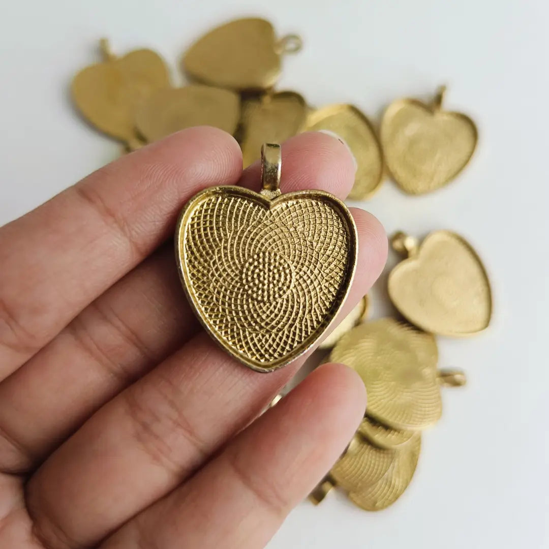 Golden Heart Pendant Hollow