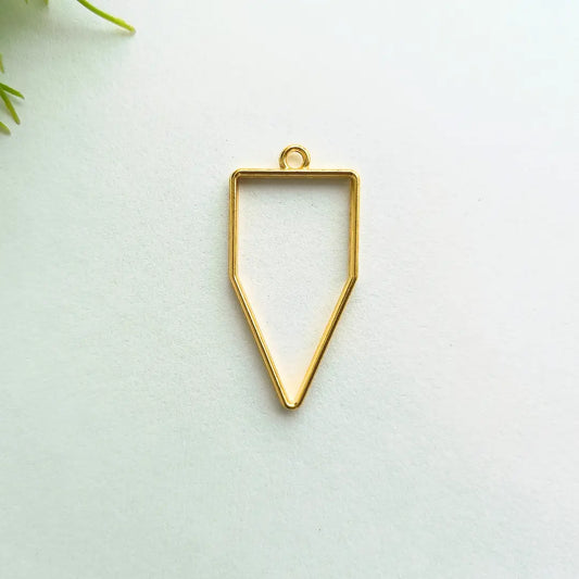 Golden Pendant Bezel - Pentagon Shape