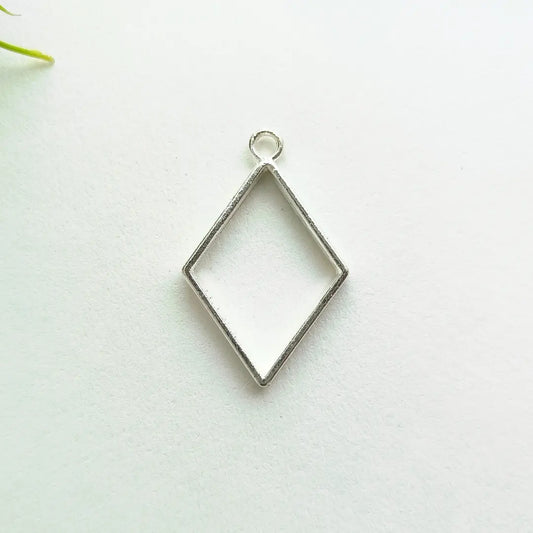 Silver Pendant Bezel - Diamond Shape