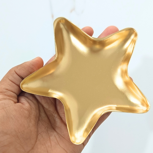 4.5" Golden Metal Star Shape Urli for Candle Making and Home Decor