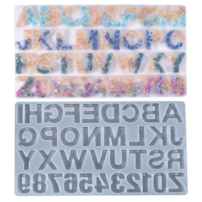 ABCD Alphabet Keychain Mould with Hole