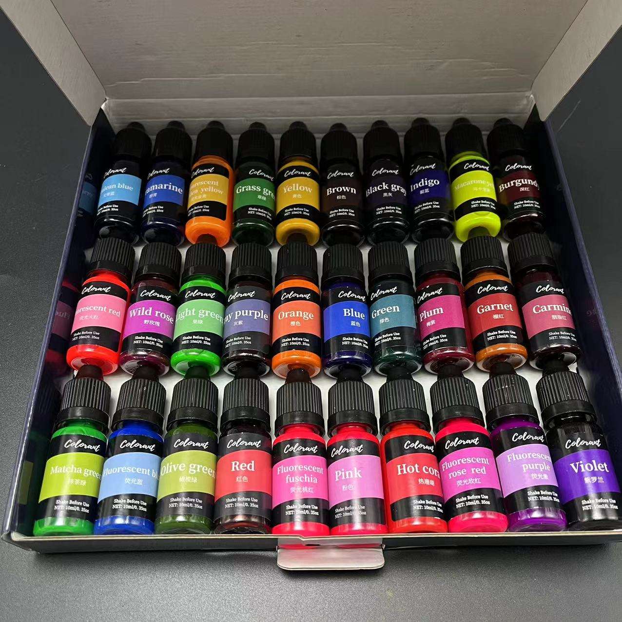24pcs 10ml High Concentration Liquid Pigment for Candle Making & Soap Making