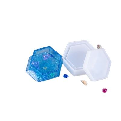 Hexagon Jewellery Box Making Silicone Mould for Resin Art | Resin Container Making Mould