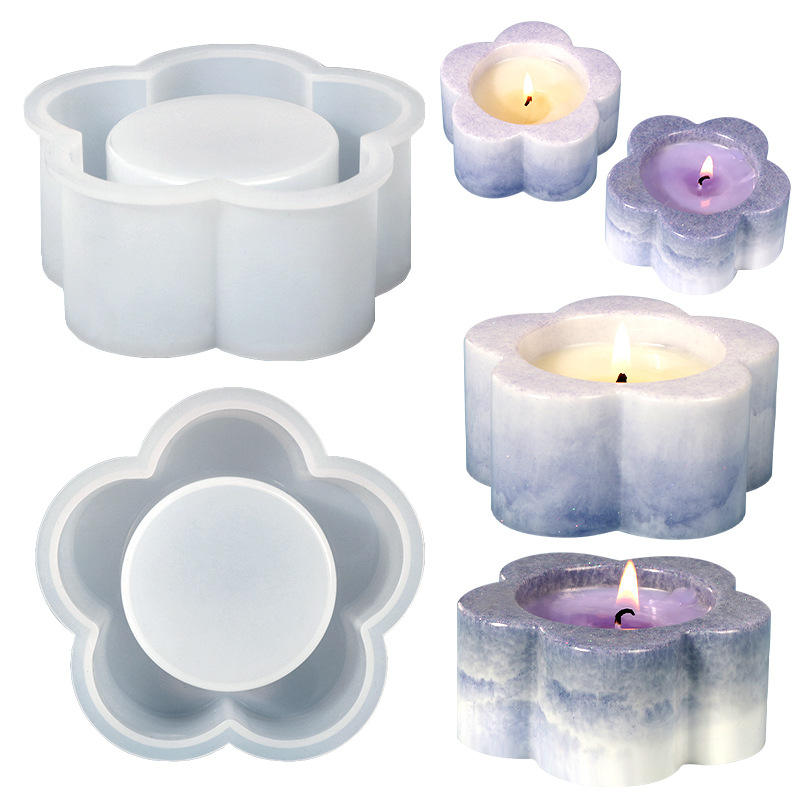 Flower Shaped Tealight Holder Silicone Mould For Resin Art | DIY Resin Art