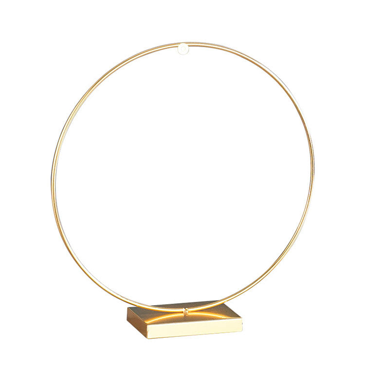 Round Golden Metal Loop Stand