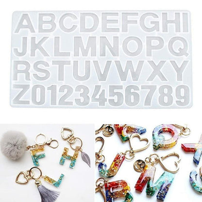 ABCD Alphabet Keychain Mould Front Pouring Without Hole