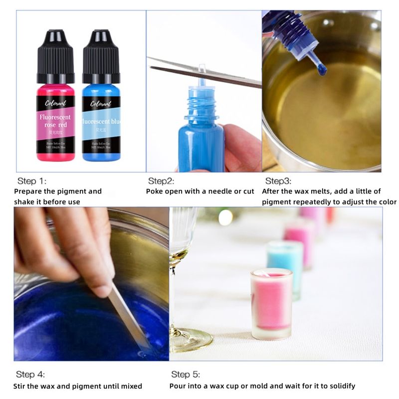 24pcs 10ml High Concentration Liquid Pigment for Candle Making & Soap Making