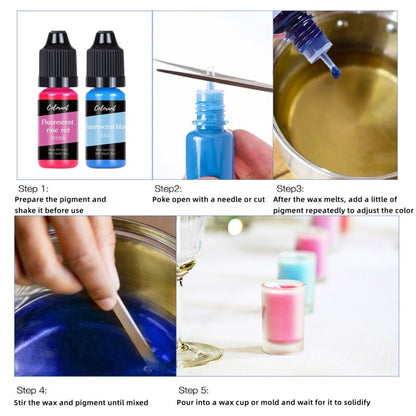 24pcs 10ml High Concentration Liquid Pigment for Candle Making & Soap Making
