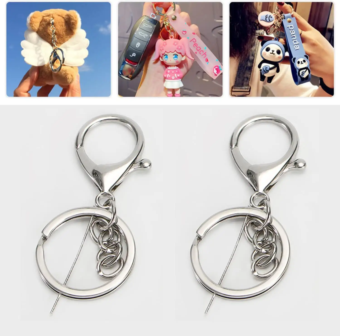 Keychain With Lobsters Hook Silver (3 Pc)