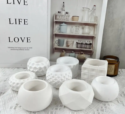 Polka Dote Tea Light Holder Silicone Mould