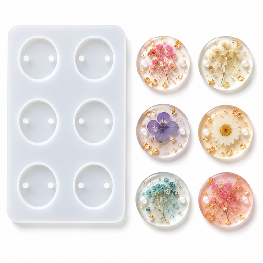 6 Cavity Round Rakhi Mould ( 1 pc)