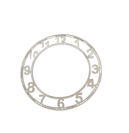 Number Silver Clock Acrylic (10 Inch)