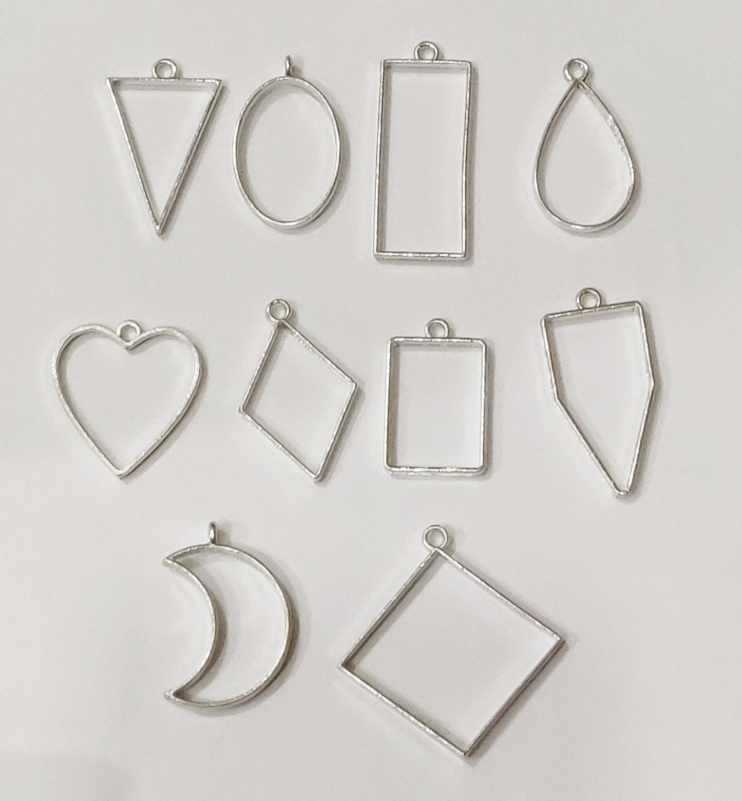 Pendant & Earing Bezels Silver (10 pcs)
