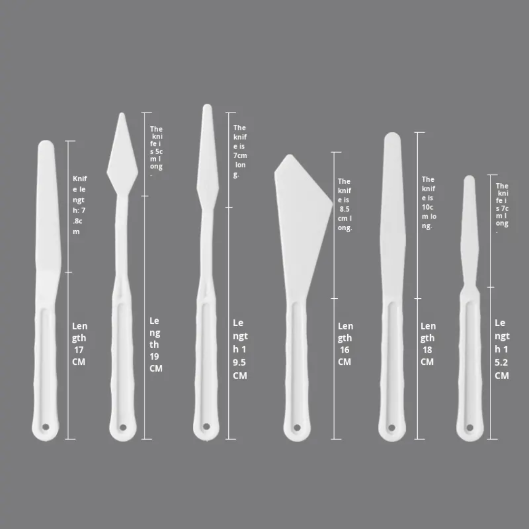 6 Pc Plastic Painting Knife