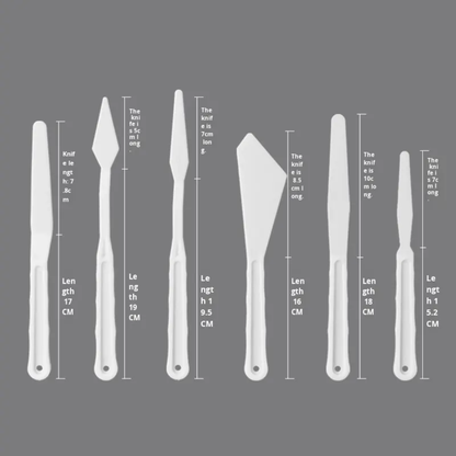 6 Pc Plastic Painting Knife