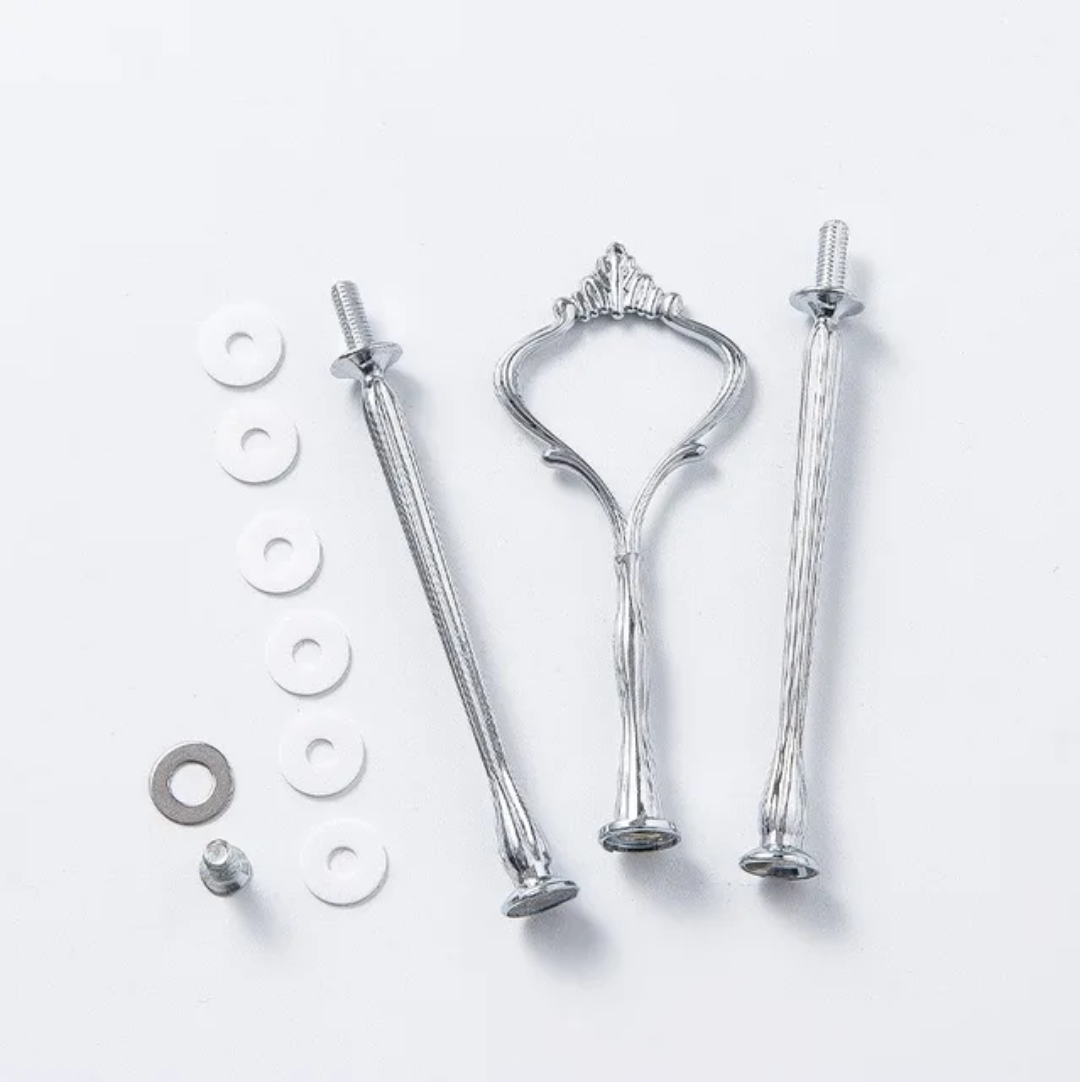 Silver Metal Cake Tier Fitting