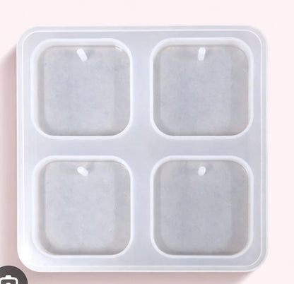 4 Cavity Square Keychain Mould