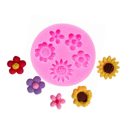 5 Cavity Flower Mould