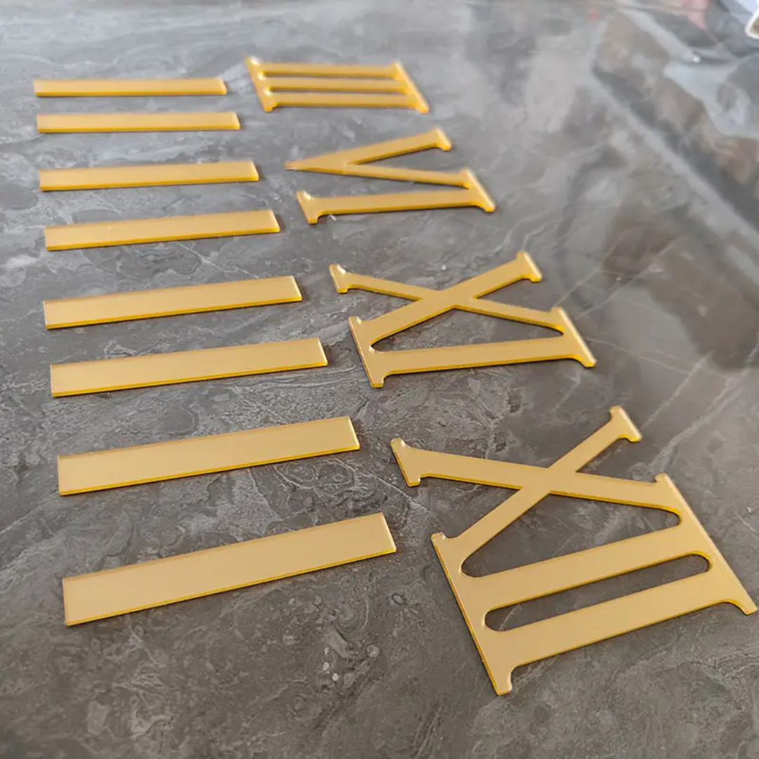 Golden Roman Number+Strips (1 Inch)